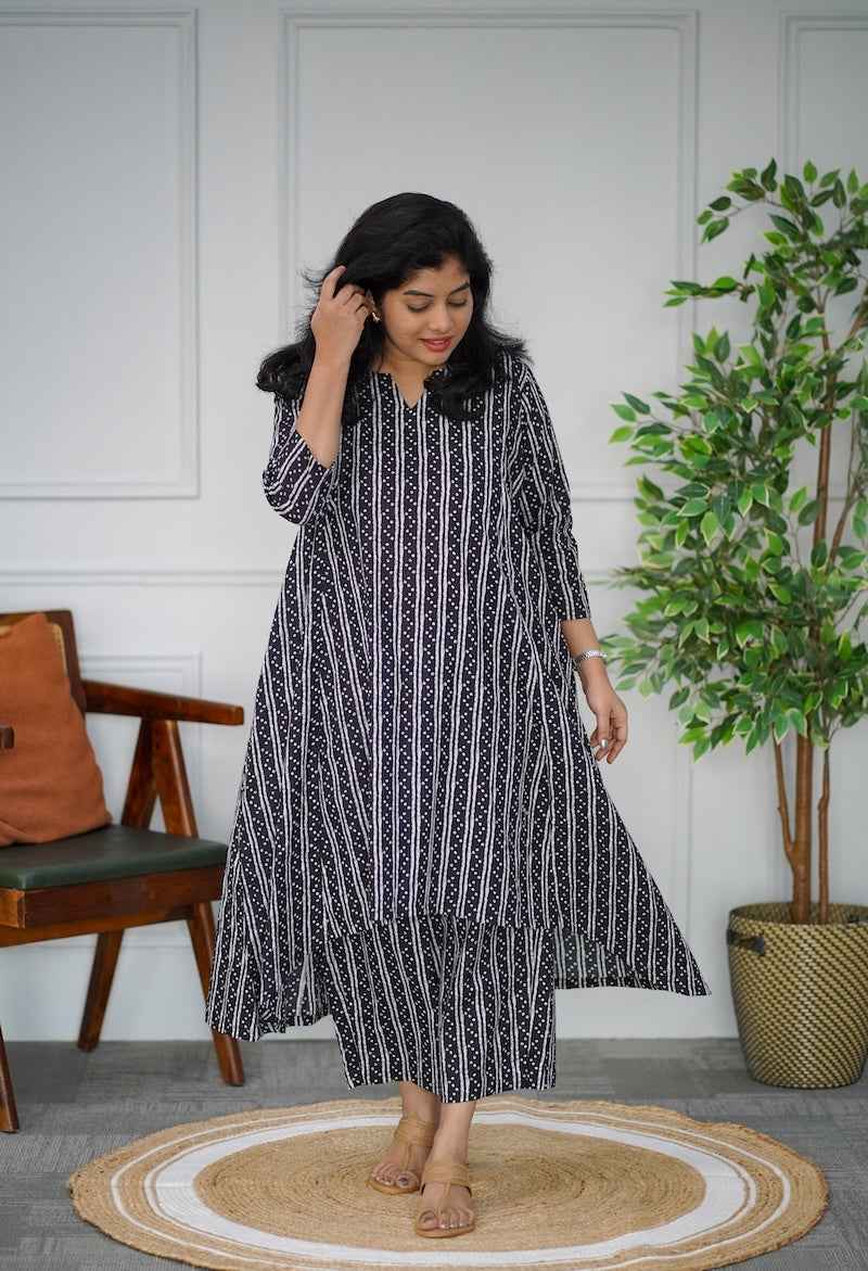 black cotton co-ord set