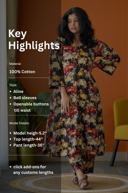 Ammayi Desi black co-ord set