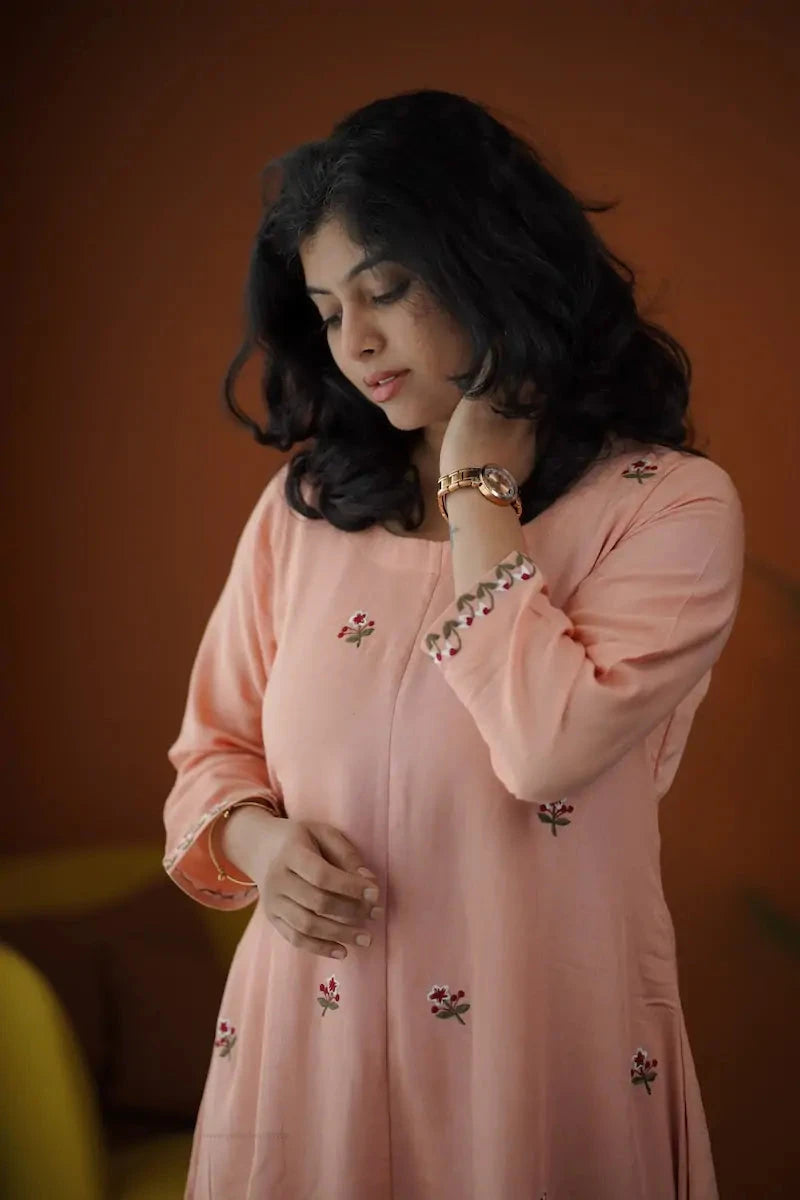 pari embroidered cotton co-ord set