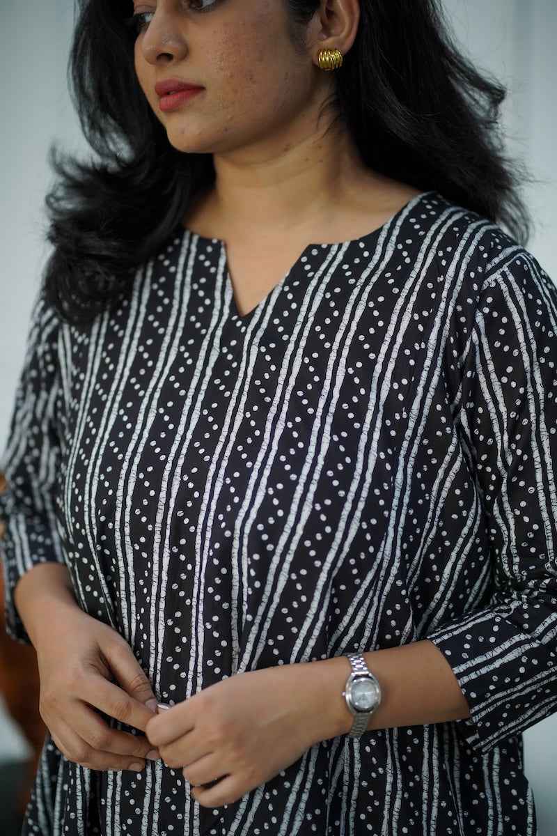 Black Cotton Co-ord Set