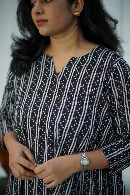 Black Cotton Co-ord Set