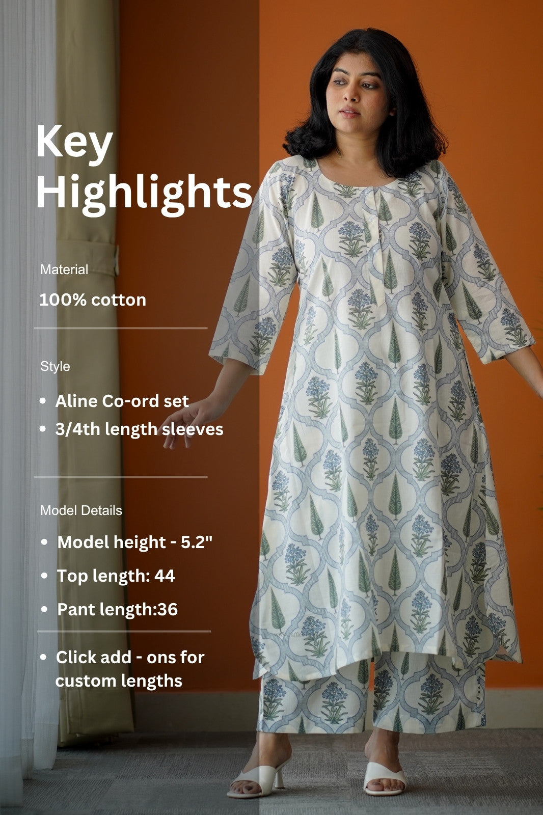 bloom white cotton co-ord set