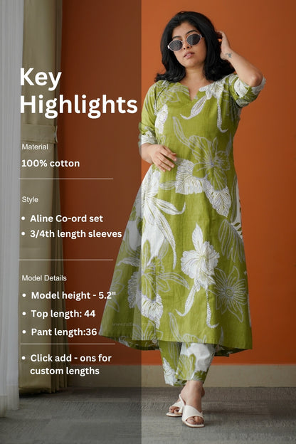 Bloom Mehendi Floral Cotton Co-Ord Set