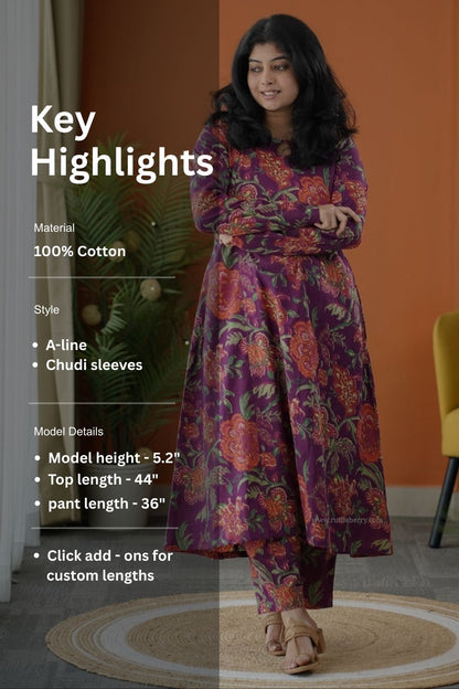 Sapna Dark Pink Cotton Co-ord Set