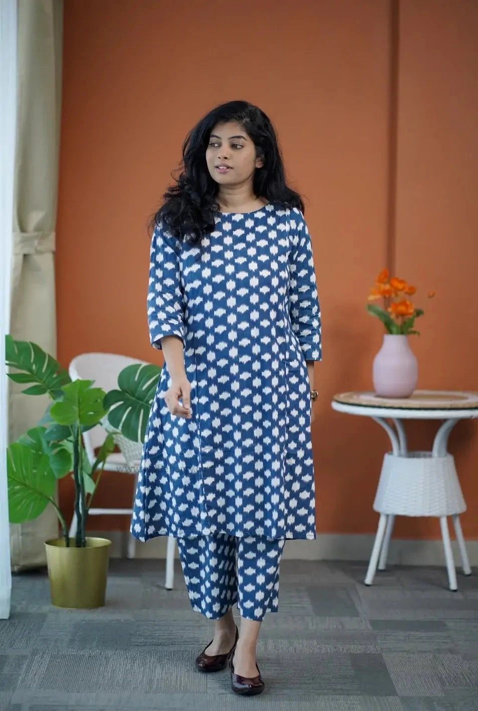 niva indigoblue cotton co-ord set