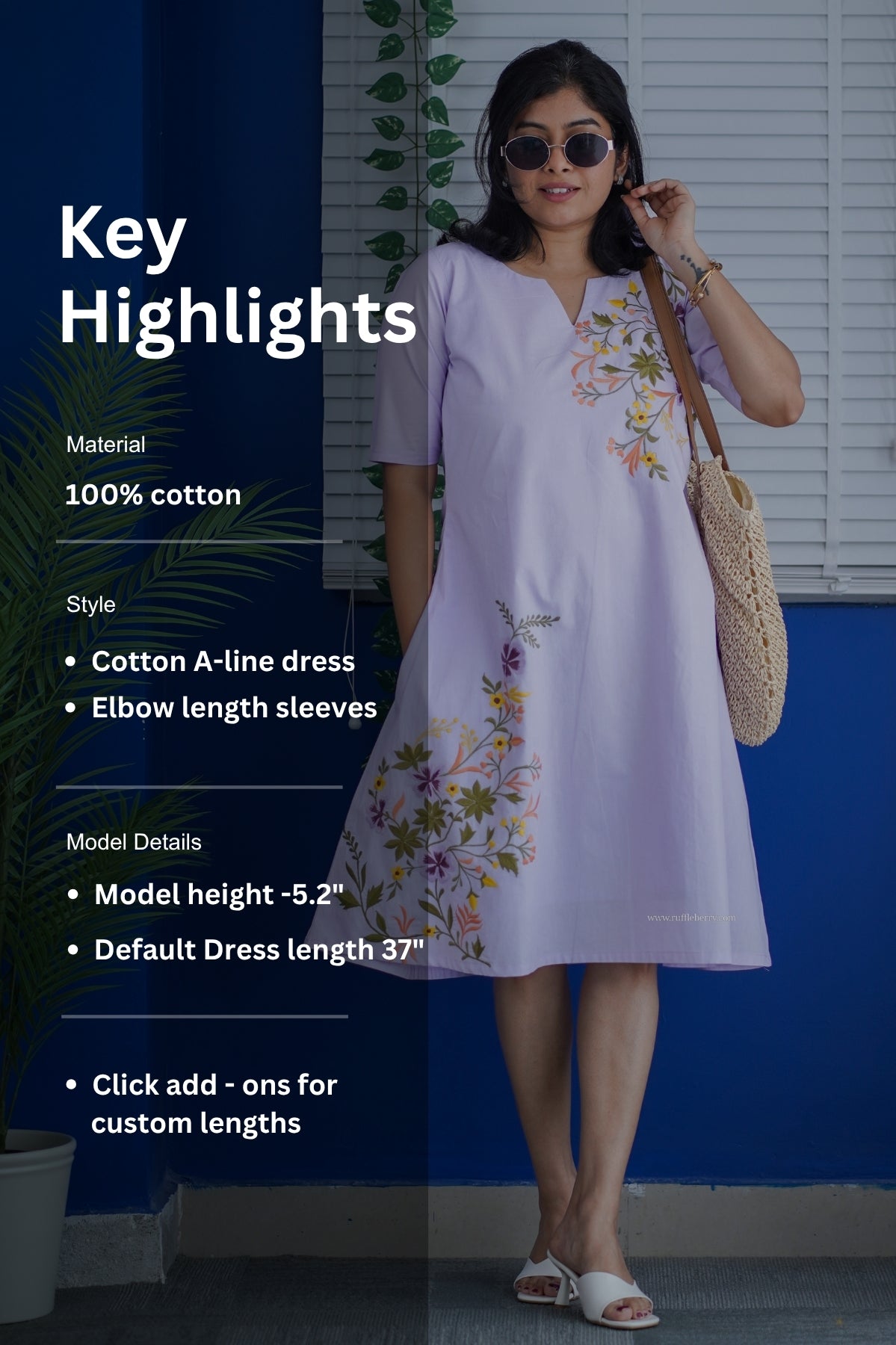 ons line dress Ruth Embroidered Cotton A-line Dress