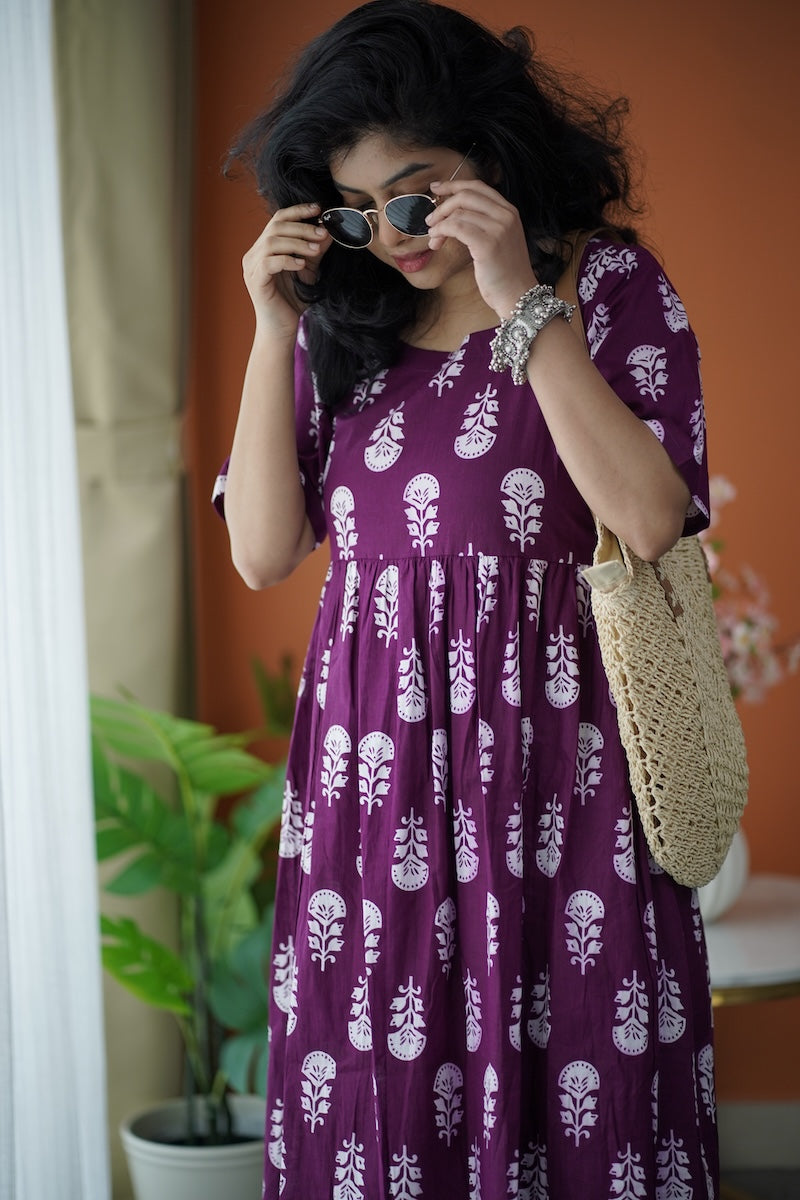 Jaan Magenta Cotton Co-ord Set