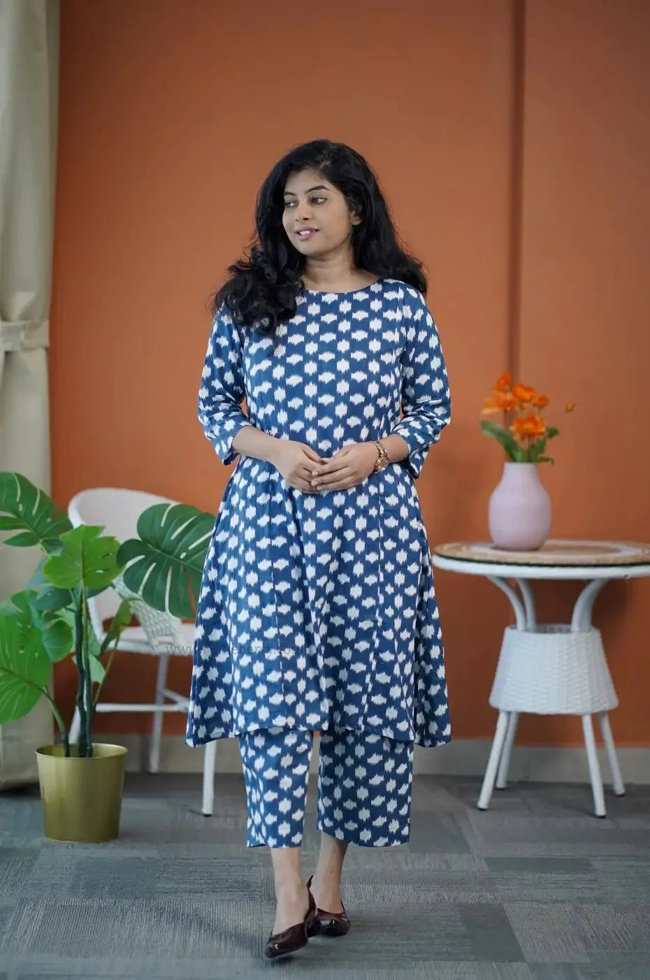 niva indigoblue cotton co-ord set