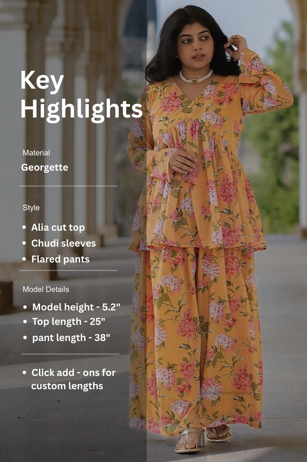 champa georgette co-ord set