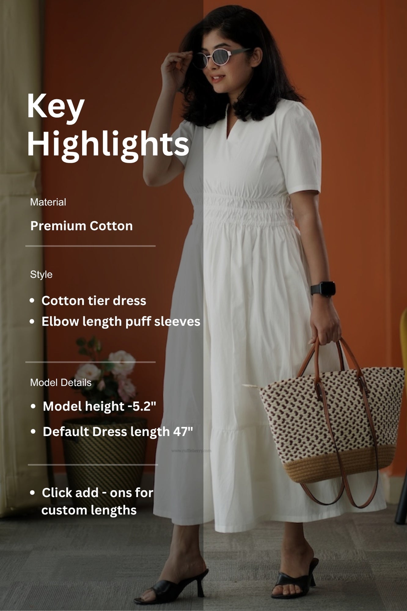 daisy cotton tier dress