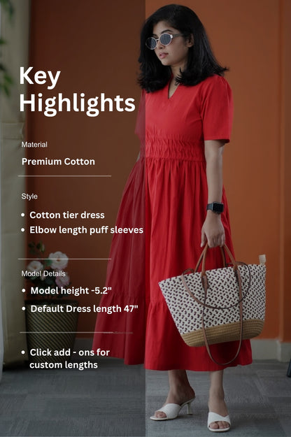 Valentine Cotton Tier Dress