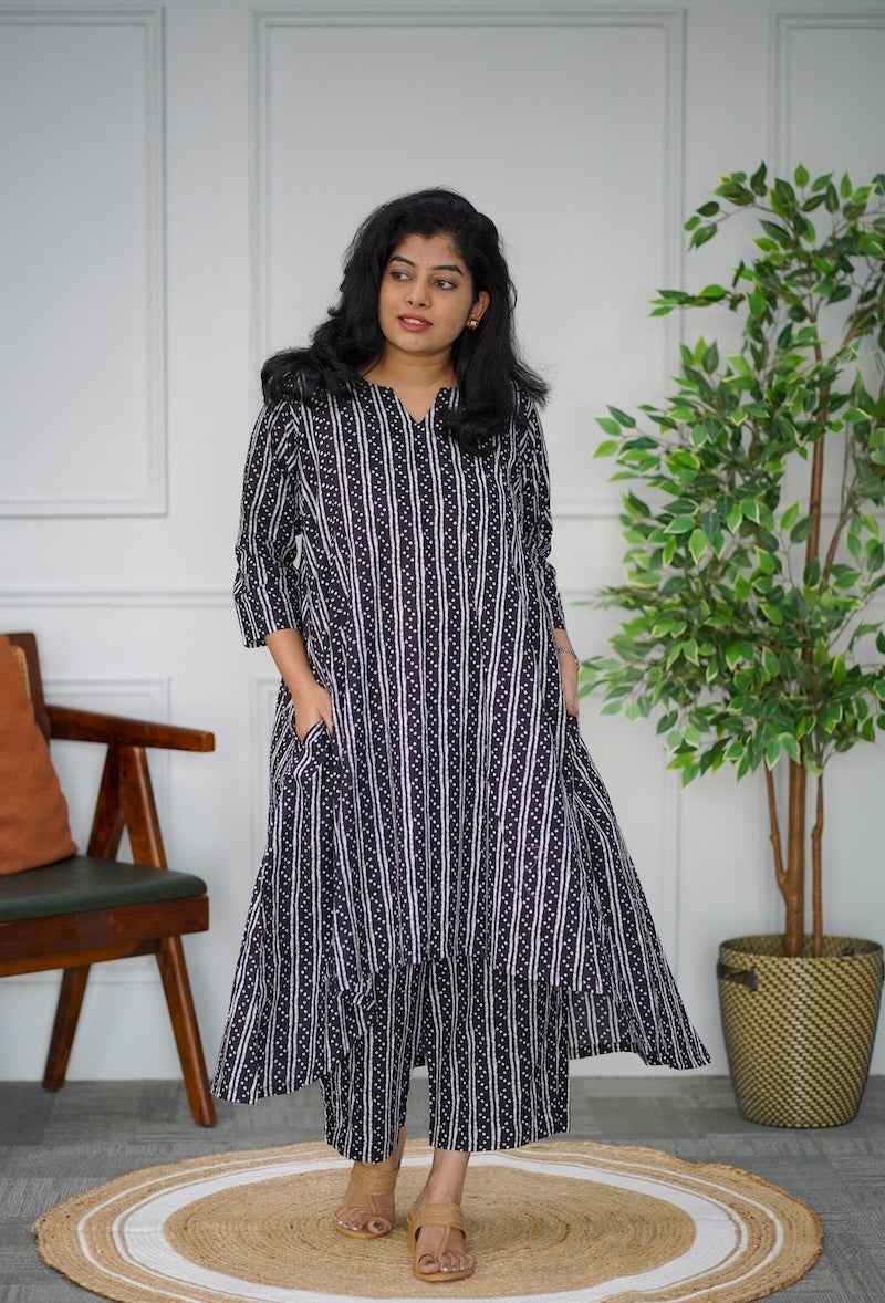 black cotton co-ord set