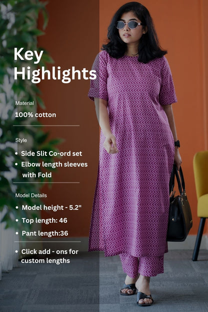 June Pink Cotton Co-ord Set