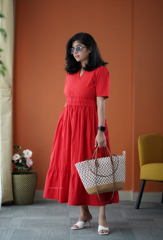 Valentine Cotton Tier Dress