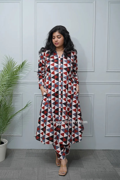 Ravina Abstract Cotton Co-ord Set