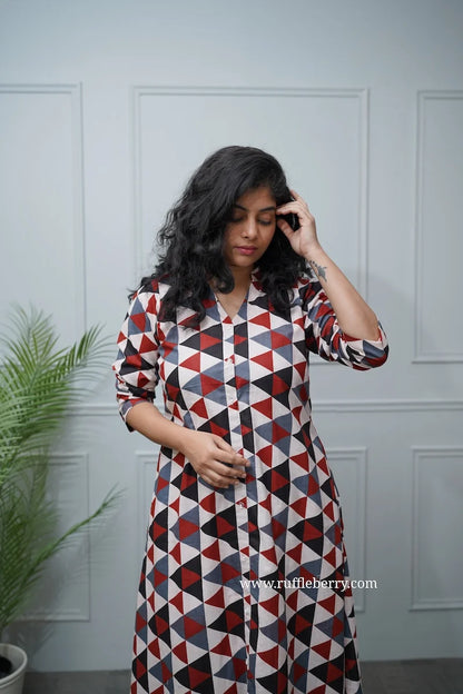 Ravina Abstract Cotton Co-ord Set