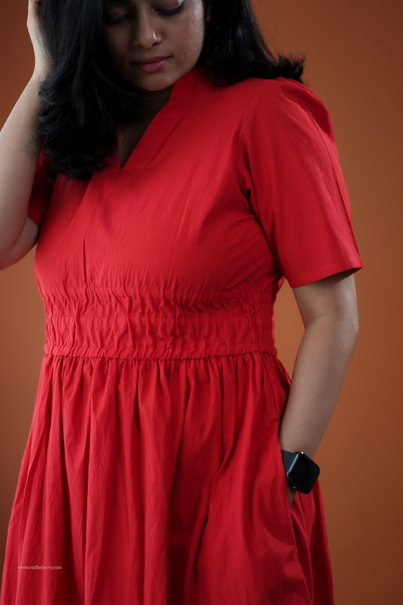 valentine cotton tier dress