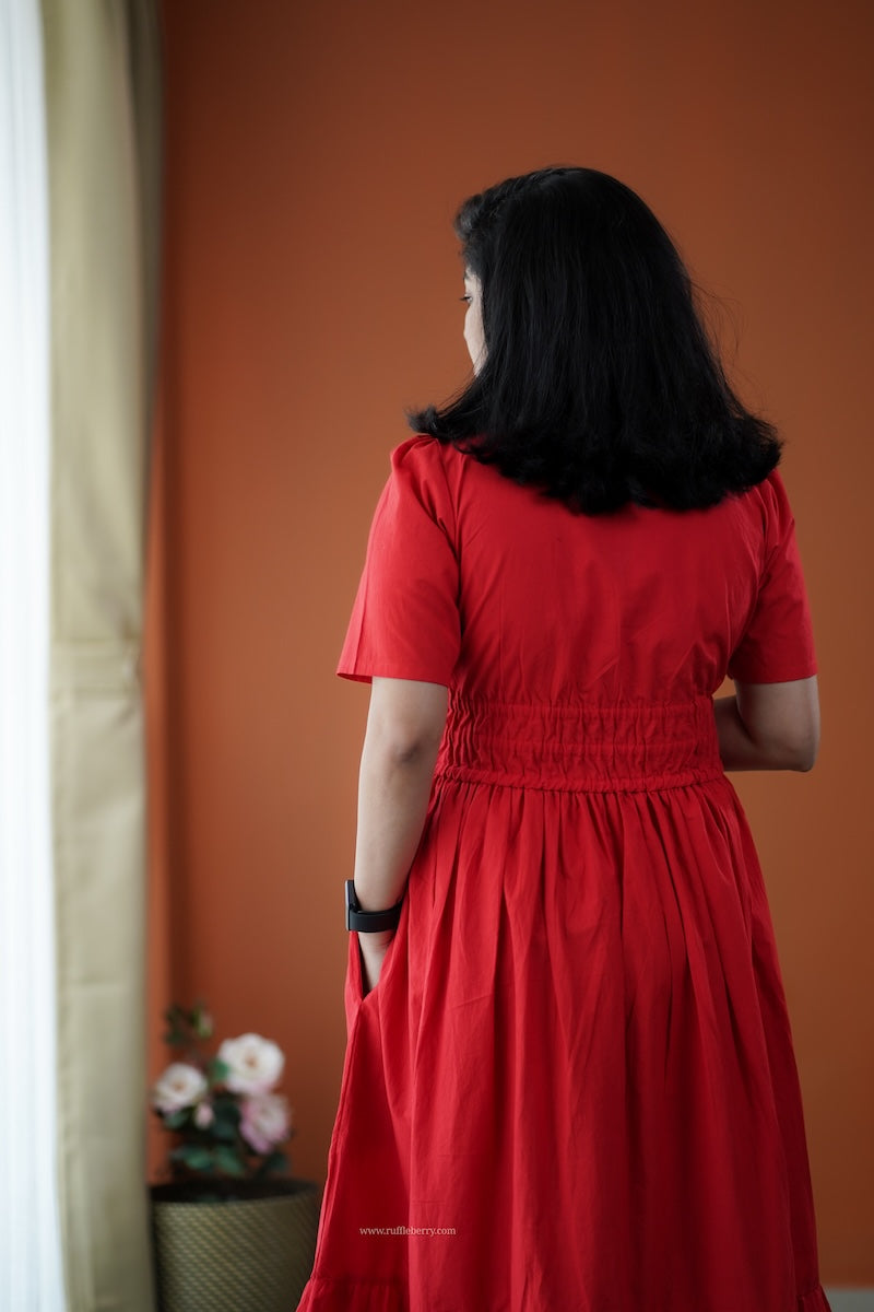 valentine cotton tier dress