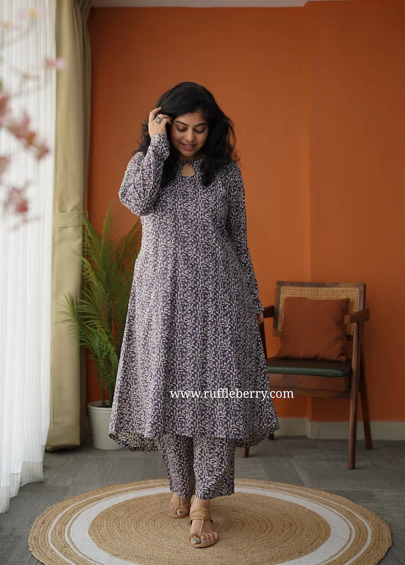 ayat purple cotton co-ord set