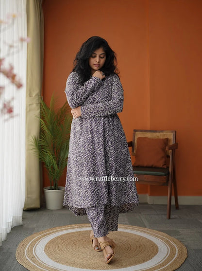 Ayat Purple Cotton Co-ord Set