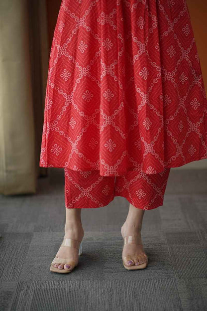 Piku Vibrant red co-ord set