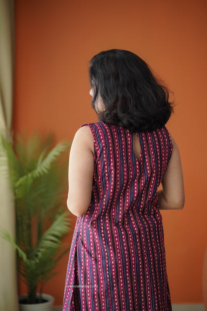 Pyari Plum A-line Cotton Co-Ord Set