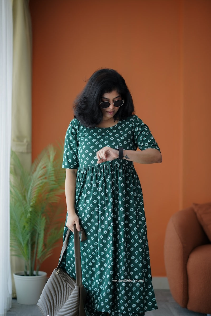 pyari green cotton co-ord set