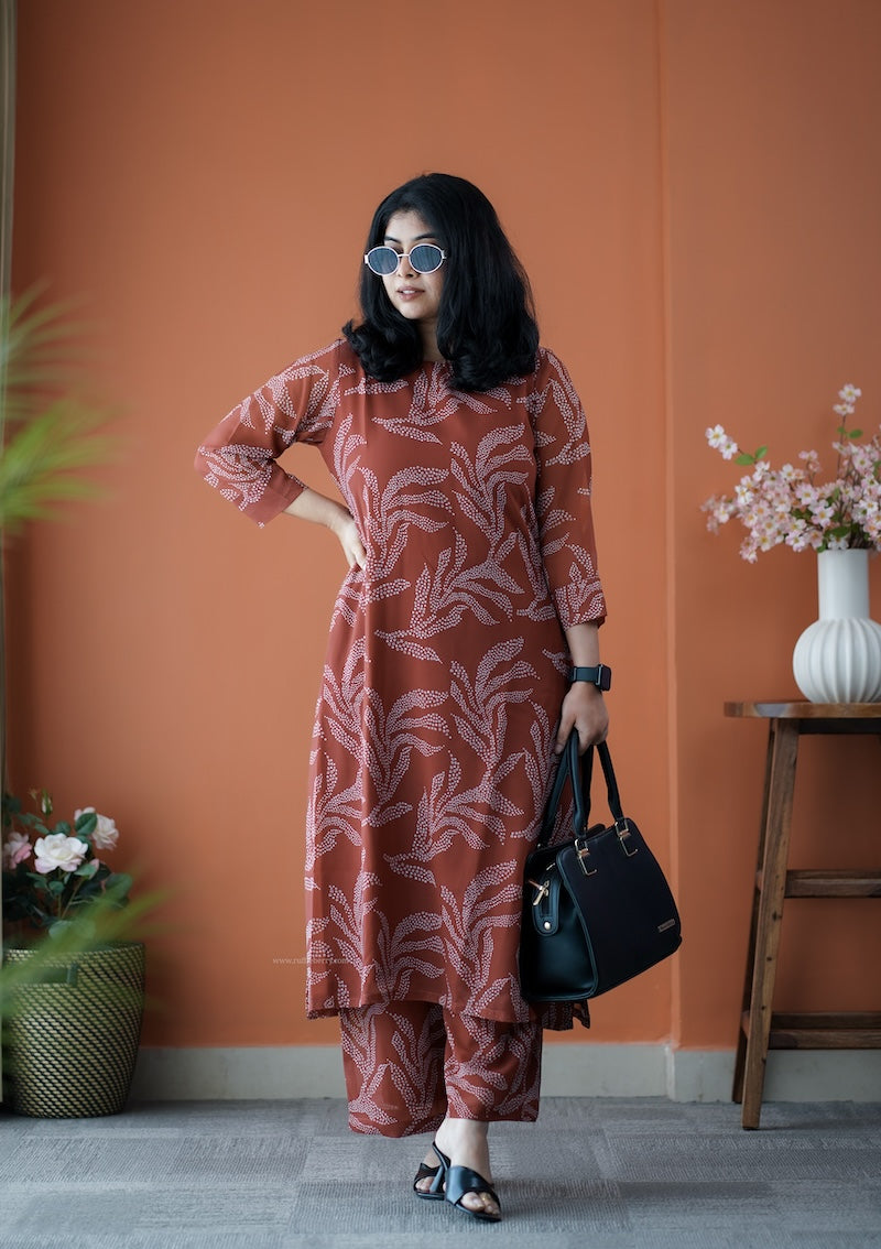 taara brown georgette co-ord set