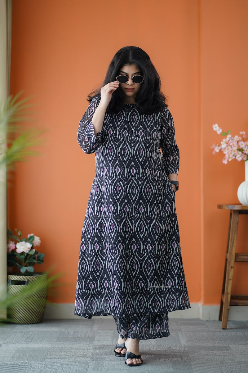 taara black georgette co-ord set