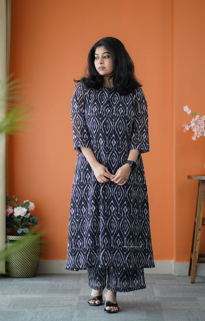 Taara Black Georgette Co-Ord Set
