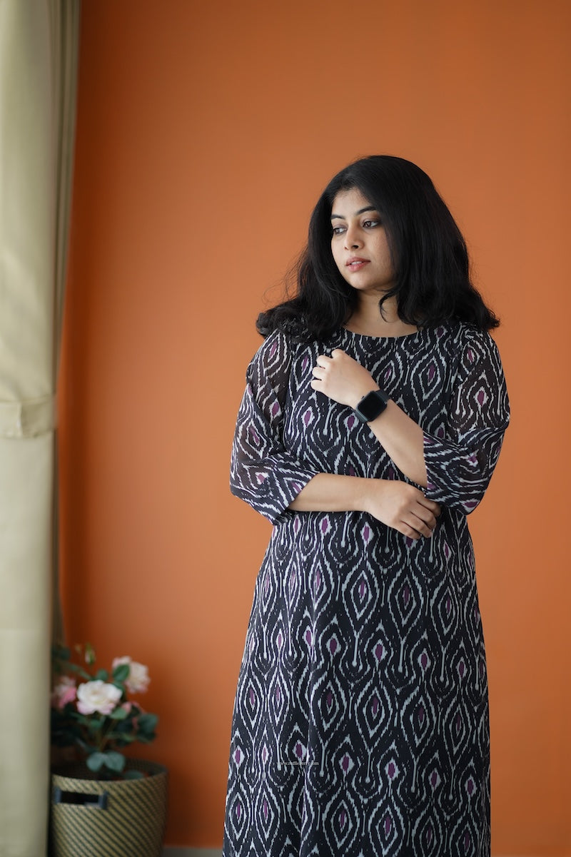 taara black georgette co-ord set