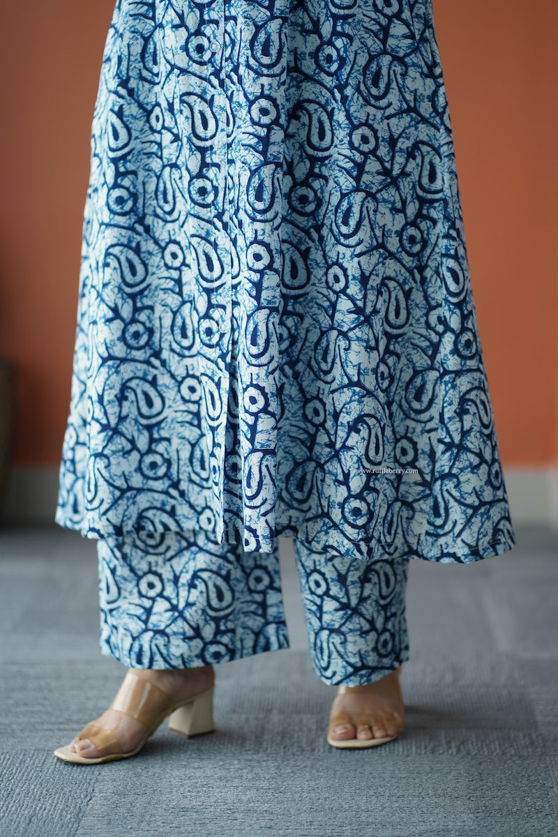 julie blue cotton co-ord set