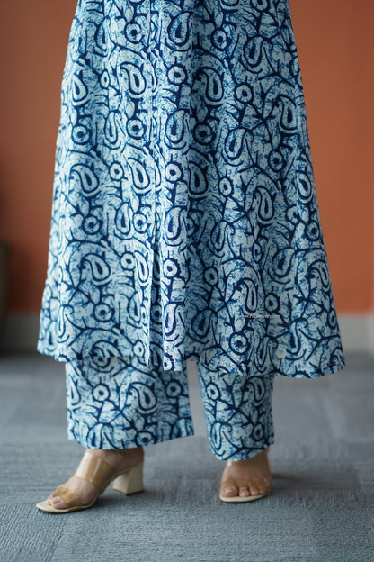 Julie Blue Cotton Co-ord Set