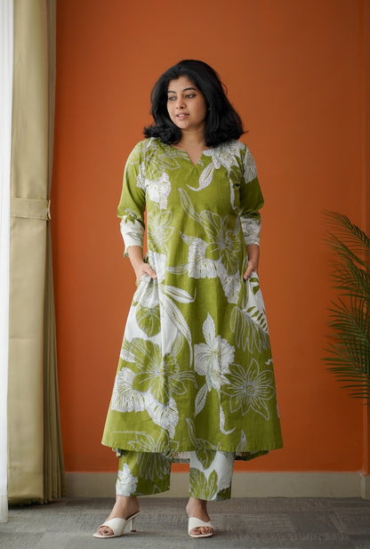 Bloom Mehendi Floral Cotton Co-Ord Set