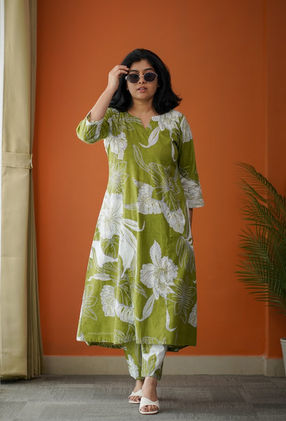 Bloom Mehendi Floral Cotton Co-Ord Set