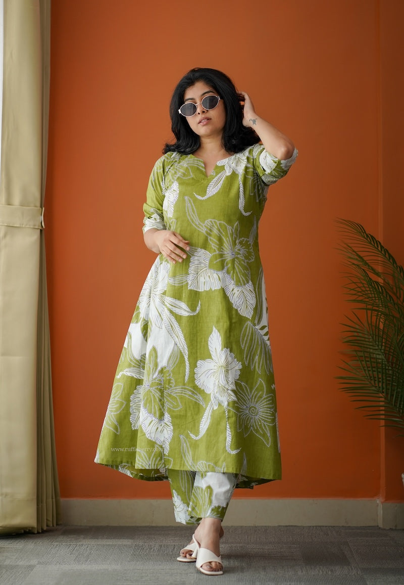 bloom mehendi floral cotton co-ord set