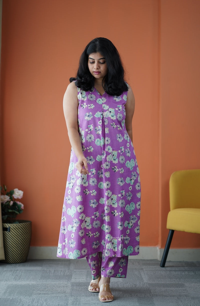 julie lavender cotton co-ord set