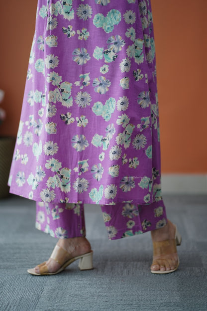 Julie Lavender Cotton Co-ord Set