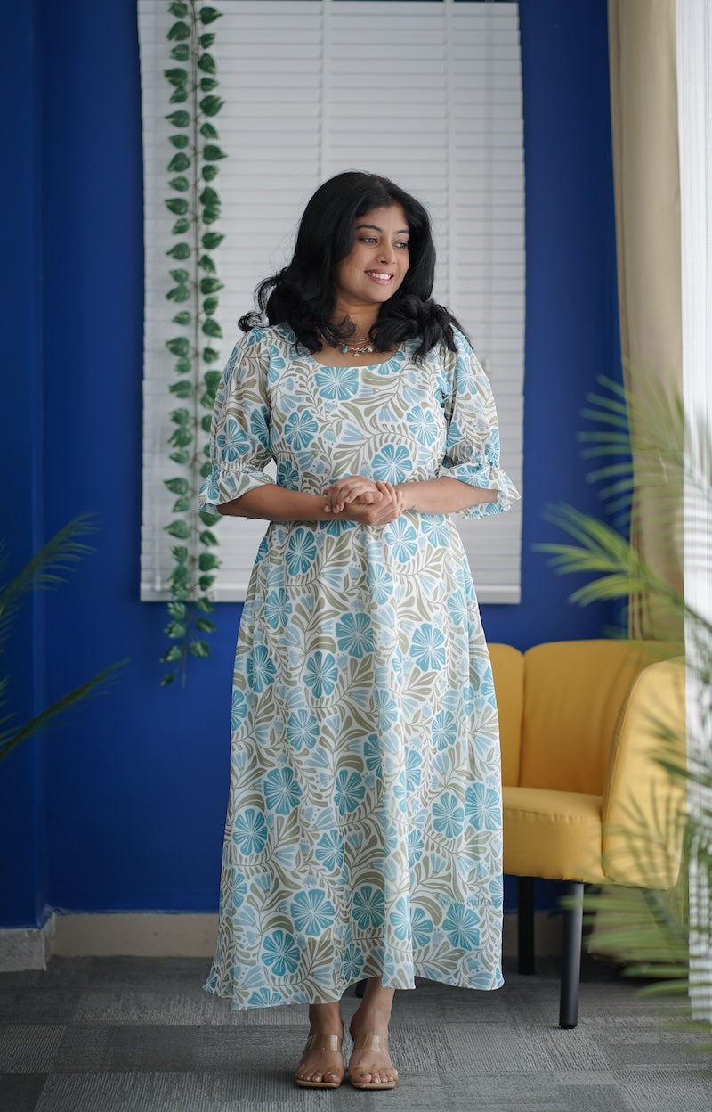 her grace - mother georgette fit & flare dress