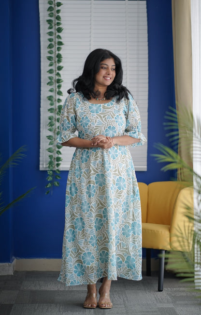 Her Grace - MOTHER Georgette Fit & Flare Dress