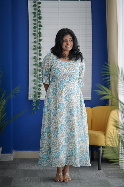 Her Grace - MOTHER Georgette Fit & Flare Dress