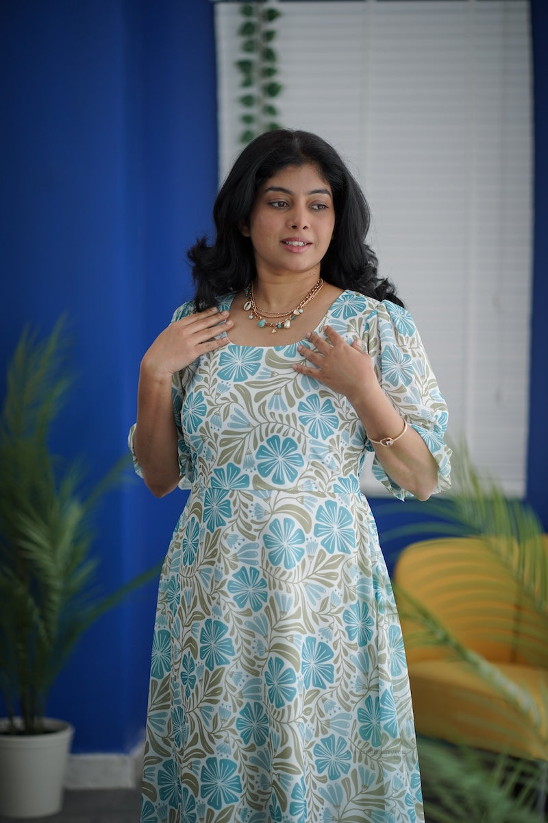 her grace - mother georgette fit & flare dress