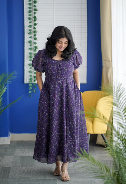 Her Grace - LOVE Georgette  Fit & Flare Dress