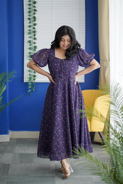 Her Grace - LOVE Georgette  Fit & Flare Dress