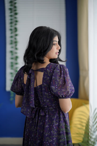 Her Grace - LOVE Georgette  Fit & Flare Dress