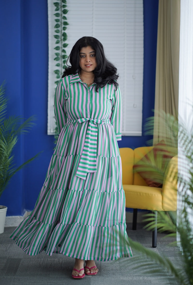 her grace - fun georgette shirt tier dress
