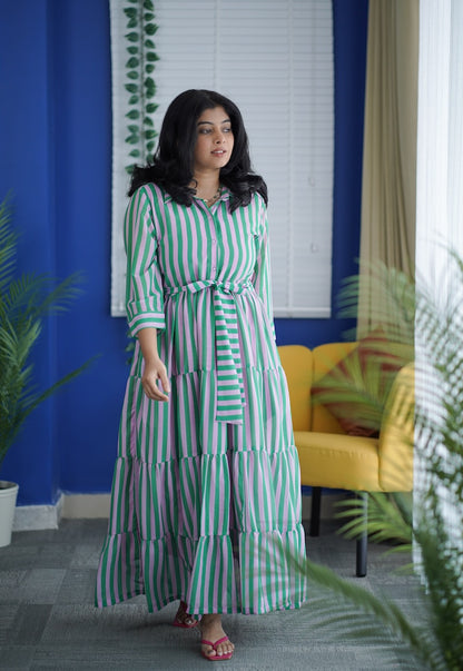 Her Grace - FUN Georgette Shirt Tier Dress