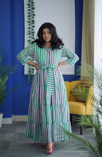 Her Grace - FUN Georgette Shirt Tier Dress