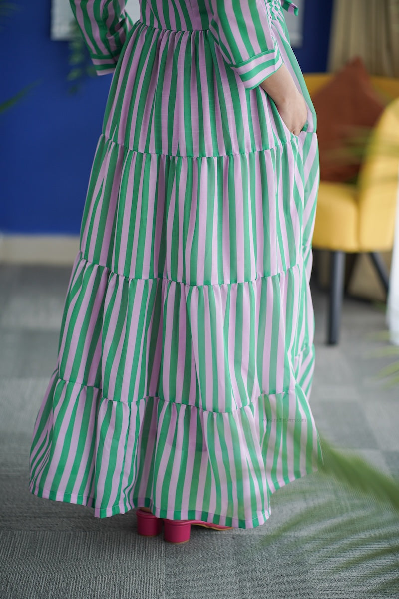 her grace - fun georgette shirt tier dress