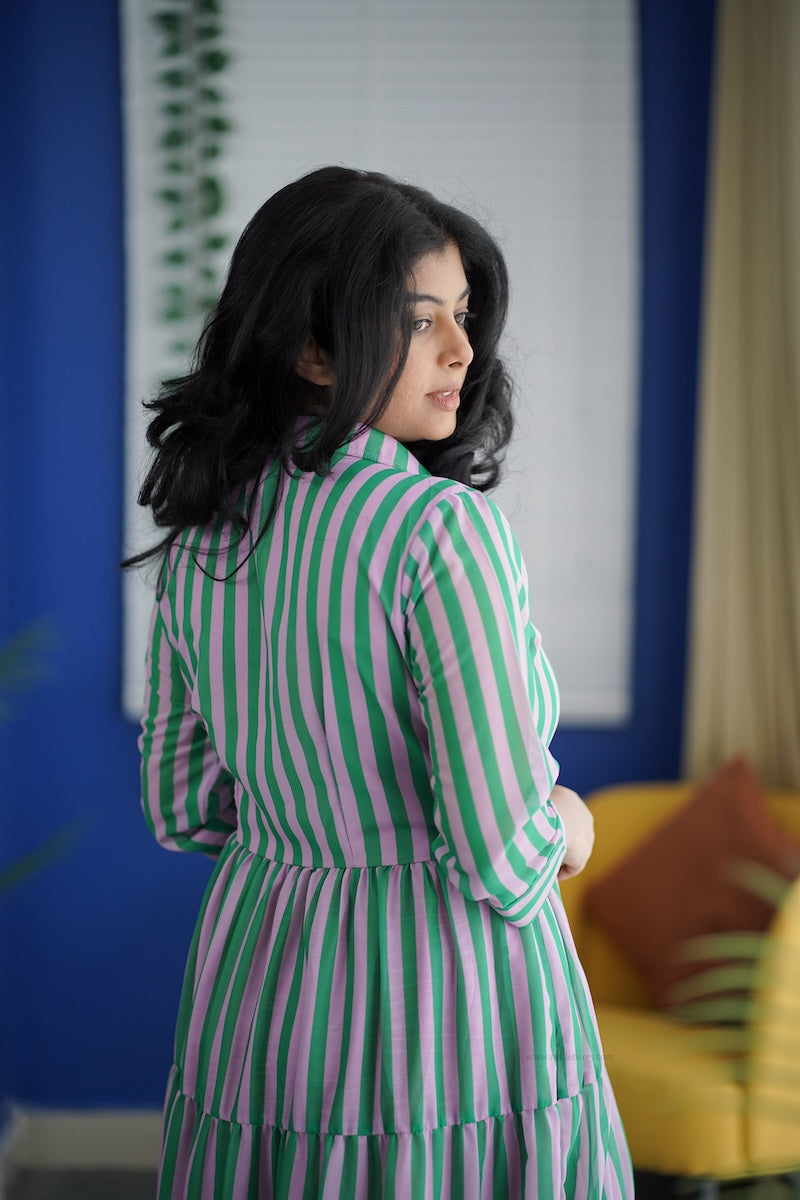 her grace - fun georgette shirt tier dress